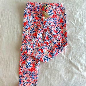 Bright Floral denim pants
